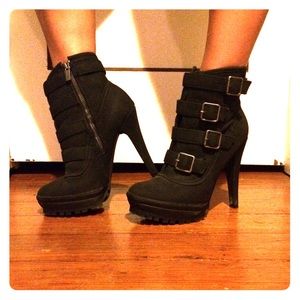 Black ankle boots