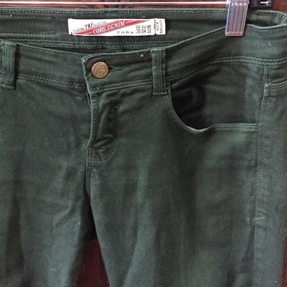 Zara size 4. Dark green jeans