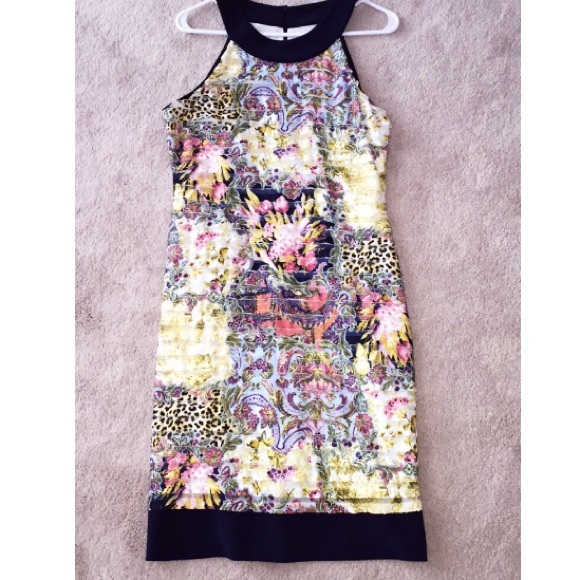 Classy curve hugging colorful dress. .