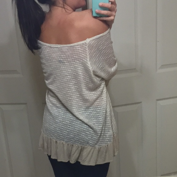 Off the shoulder knitted blouse - Picture 2 of 3