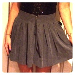 Gray faux suede mini skirt