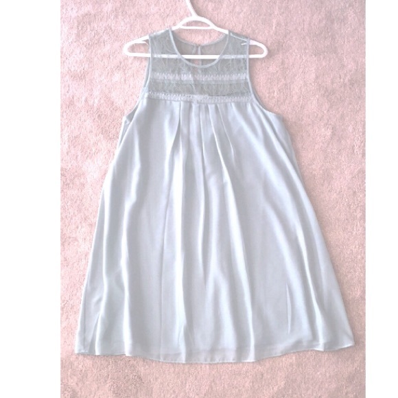 Baby blue green dress