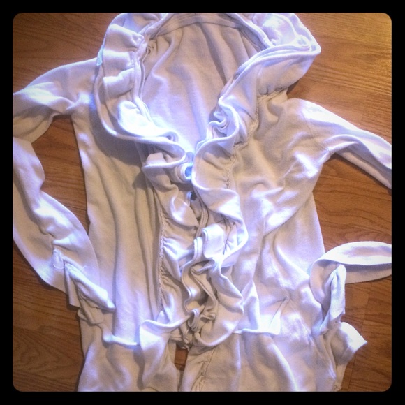 COUTURE Cream ruffle cardigan