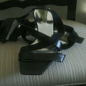 Strapped black sandals