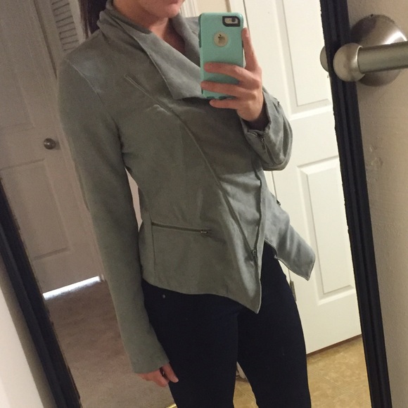 Grey suede blazer! Brand new