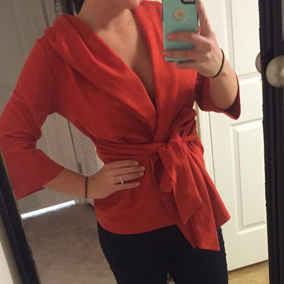 Burnt orange cardigan