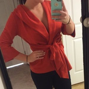 Burnt orange cardigan