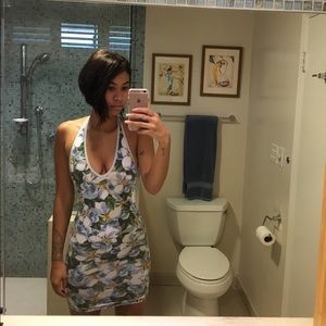 American Apparel Halter dress in magnolia