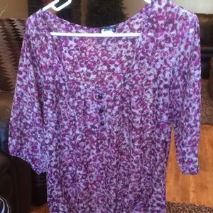 Multicolored quarter sleeve shirt