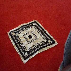 Vintage Stain glass window raw silk handkerchief