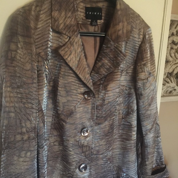 Tribal Jackets & Blazers - Super cute 3/button jacket ... Size 10