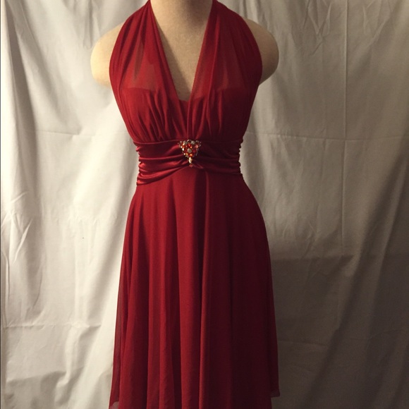 💥2️⃣for1️⃣5️⃣🎉💃🎉HP 🎉Red chiffon party dress - Picture 2 of 5