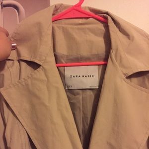 ZARA Beige water proof trench coat