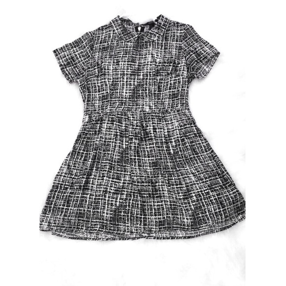 Off white and black dress