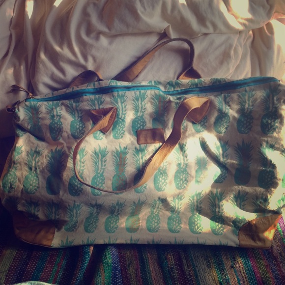Blue Pineapple duffle bag * lowering price to 250!