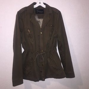 Green Guess Utility/Military Jacket
