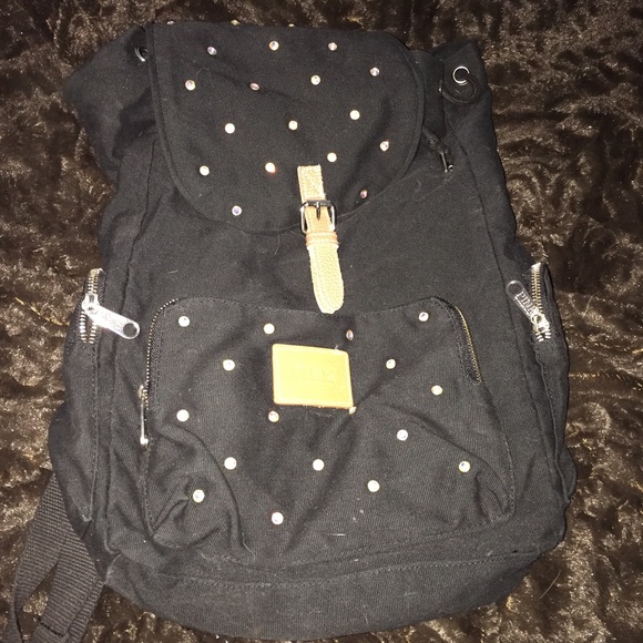 Vs PINK black rhinestone backpack