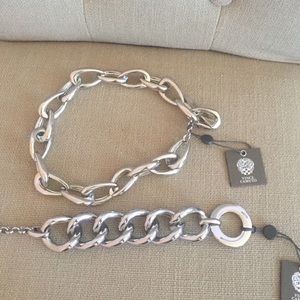 Vince Camuto silver chain and necklace set