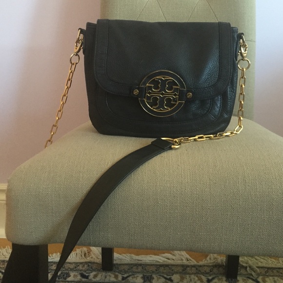 Tory burch black satchel purse