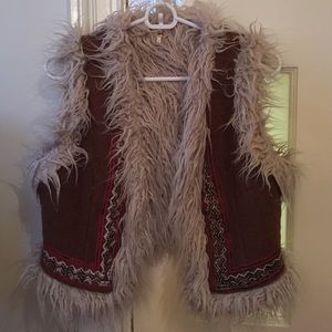 Free People faux-fur lined vest