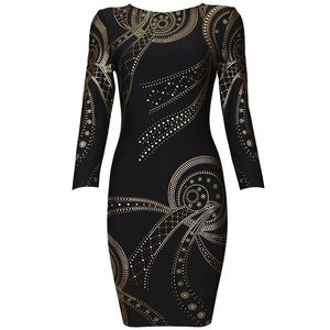 Brand new gorgeous black and gold bodycon