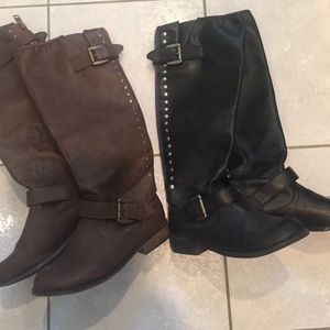 Brown and black boot bundle size 6.5