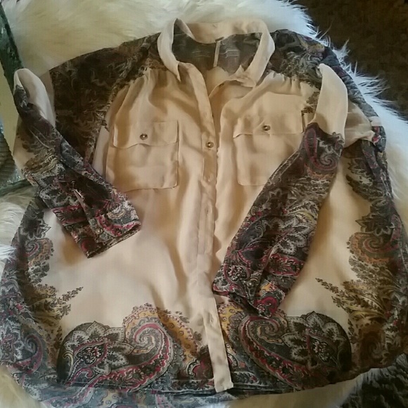 Free People long sleeve sheer top