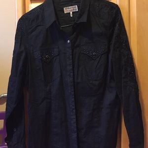 Affliction Black Premium Dress shirt