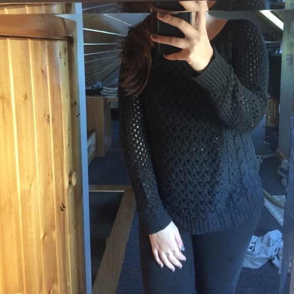 holey knit sweater