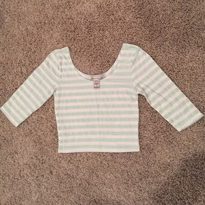 Mint as White Crop Top
