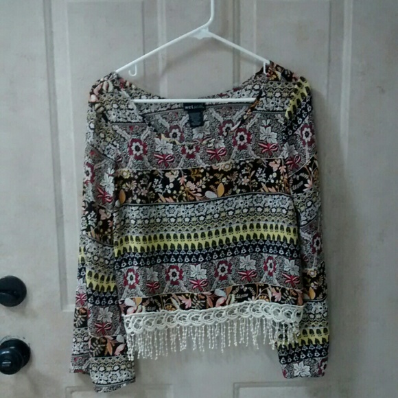 Hippie print top