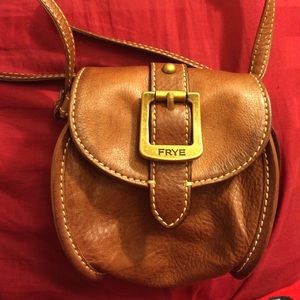 Frye Real Leather Saddle Crossbody Bag in Brown
