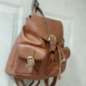 Leather backpack