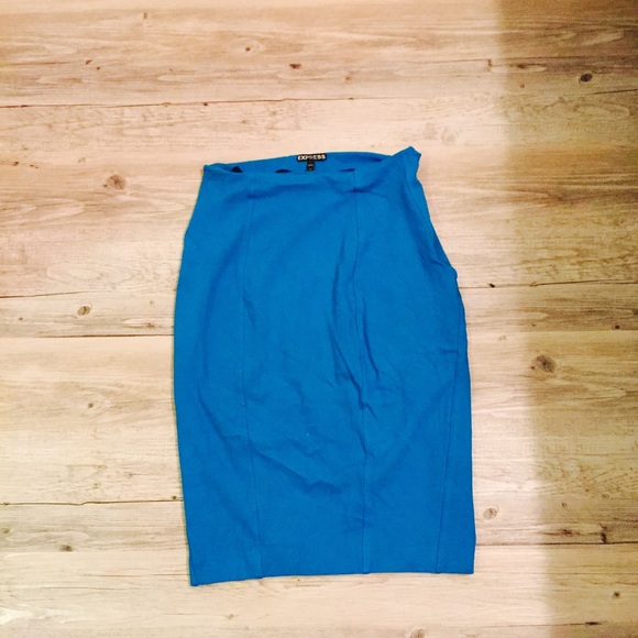 Electric Blue Pencil Skirt