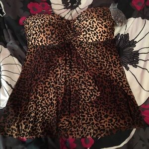 Cheetah Bathing suit Top