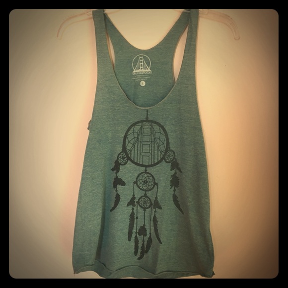 San Franpsycho green dream-catcher tank, size s