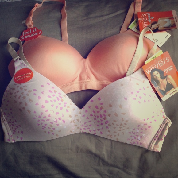 Two 34B Warner's wire-free bras