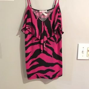Pink Zebra Print Tank