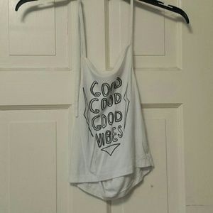Super cute good vibes halter