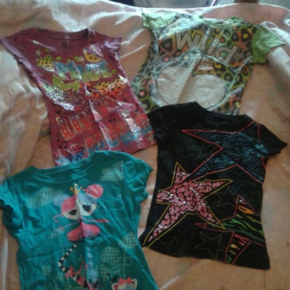 Bundle of little girl shirts