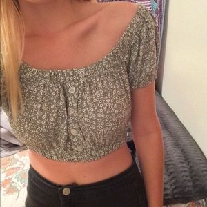 Vintage Renewal floral crop top