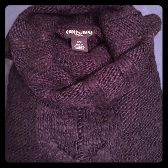Black cable knit sweater
