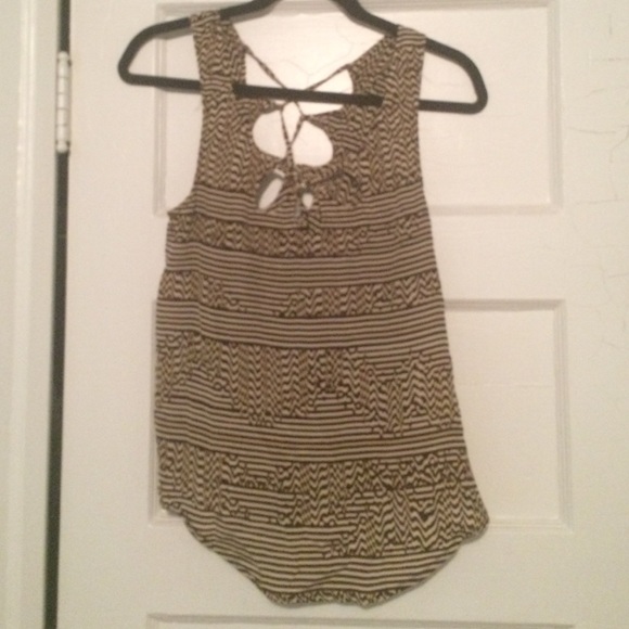 Small brown & beige silk tank from ecote