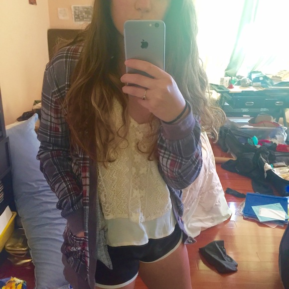 Charles And A Half plaid cardigan w/ buttons, xs