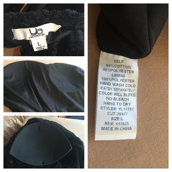 UA Los Angeles maxi black dress Size Large - Picture 2 of 2