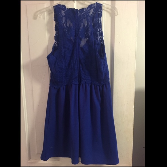 Worn one Royal blue dress size M