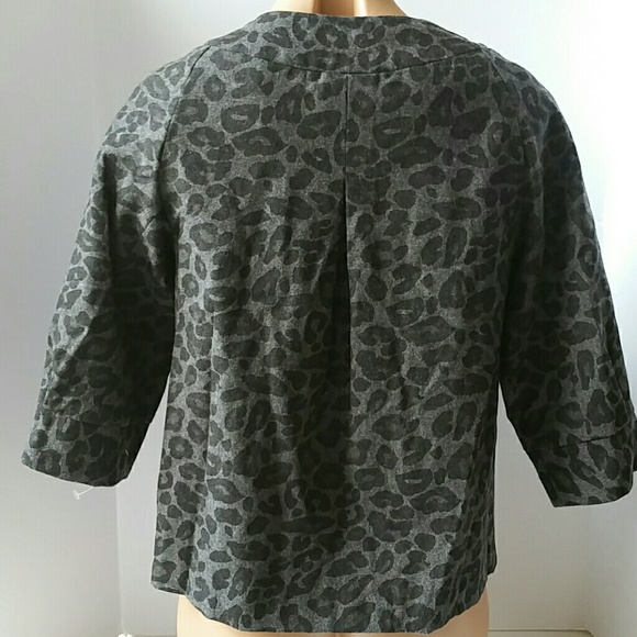 🆕🎉Kensie gray~black  leopard print Jacket 💜🎉 - Picture 2 of 4