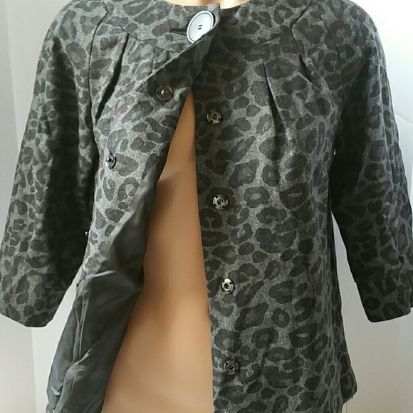 🆕🎉Kensie gray~black  leopard print Jacket 💜🎉 - Picture 4 of 4