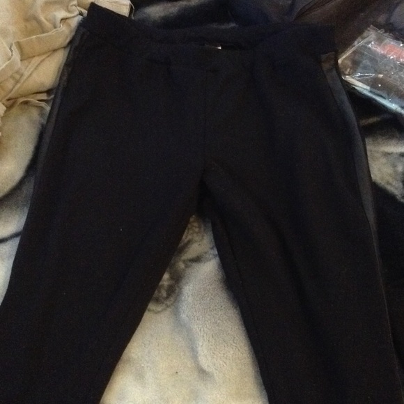Legging with leather sides