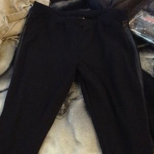 Legging with leather sides